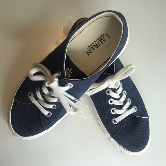 Ralph Lauren Navy Canvas Sneakers 9m 